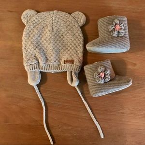 Bundle of Grey Baby Girl Winter Accessories NWOT
